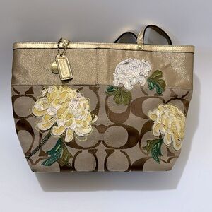 COACH Unique Vintage Golden Purse Gently Used